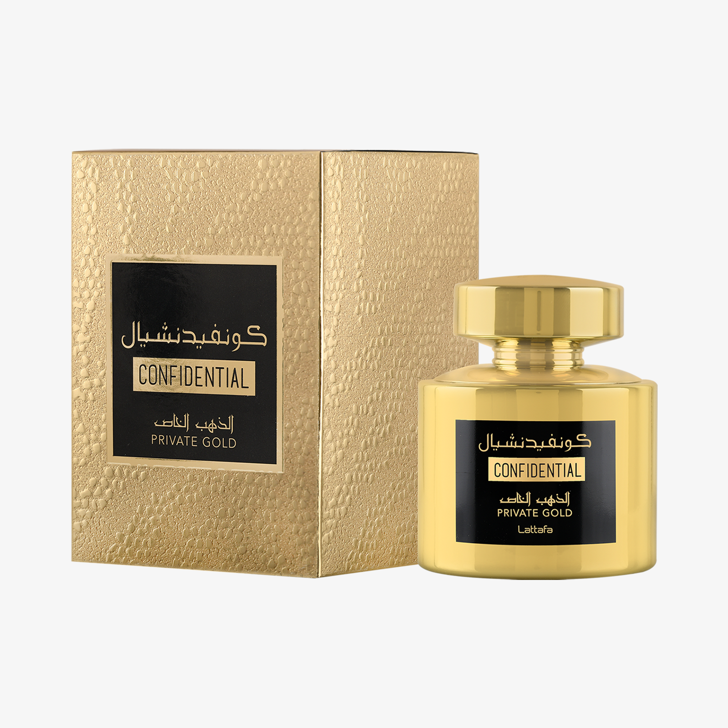 Lattafa Confidential Private Gold EDP 100ml – packshot